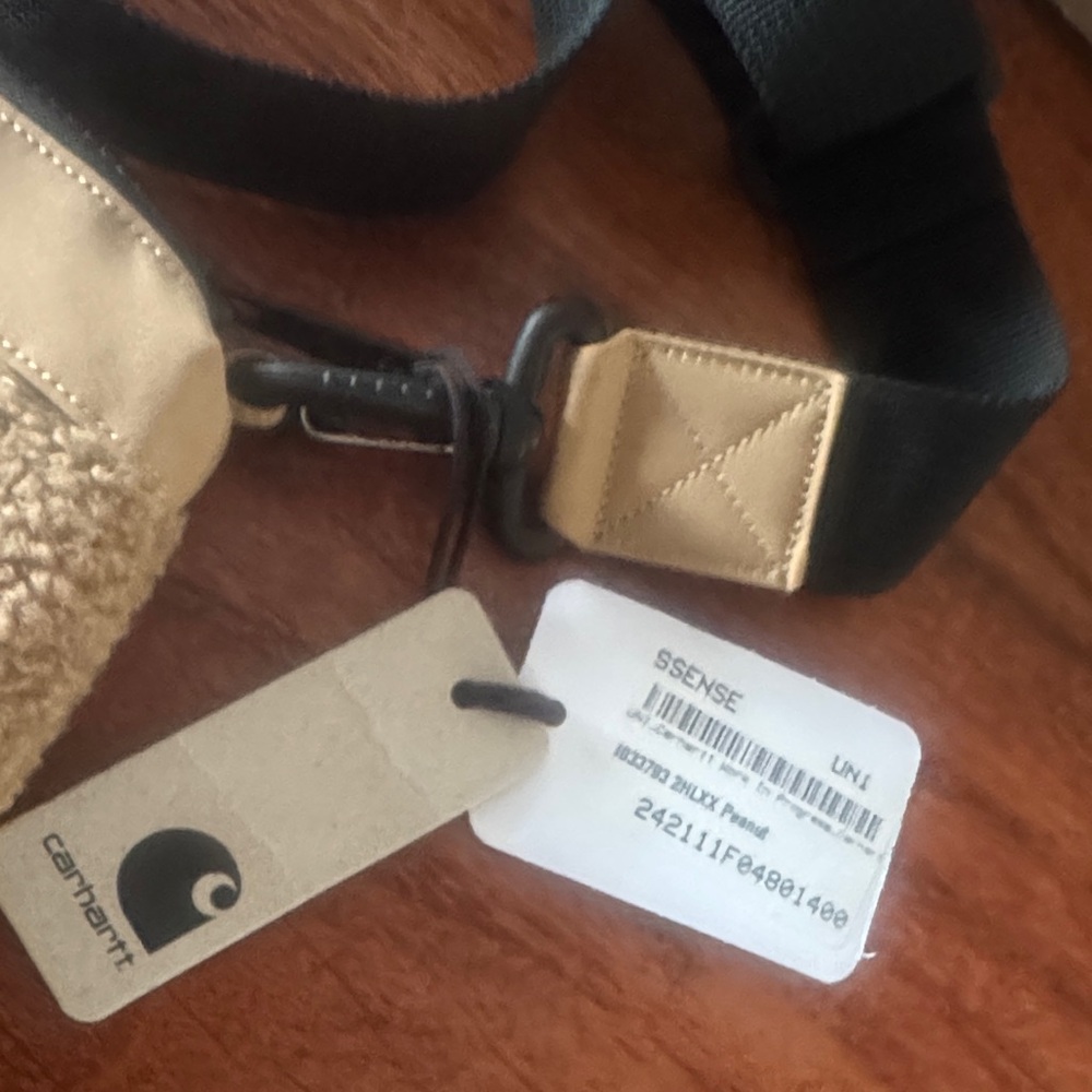 Carhartt WIP Beige and Fleece Bag - Picture 2 of 4